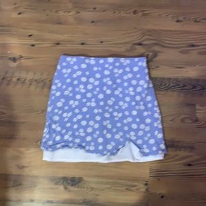 No boundaries cute summer blue flower skirt!